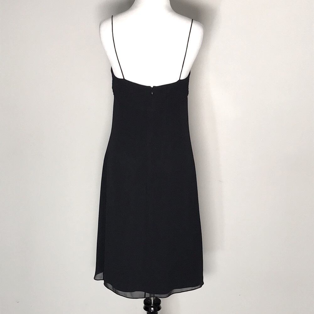 Ann Taylor Women’s Black Spaghetti Strap Midi Dress Size 4 - Picture 6 of 7
